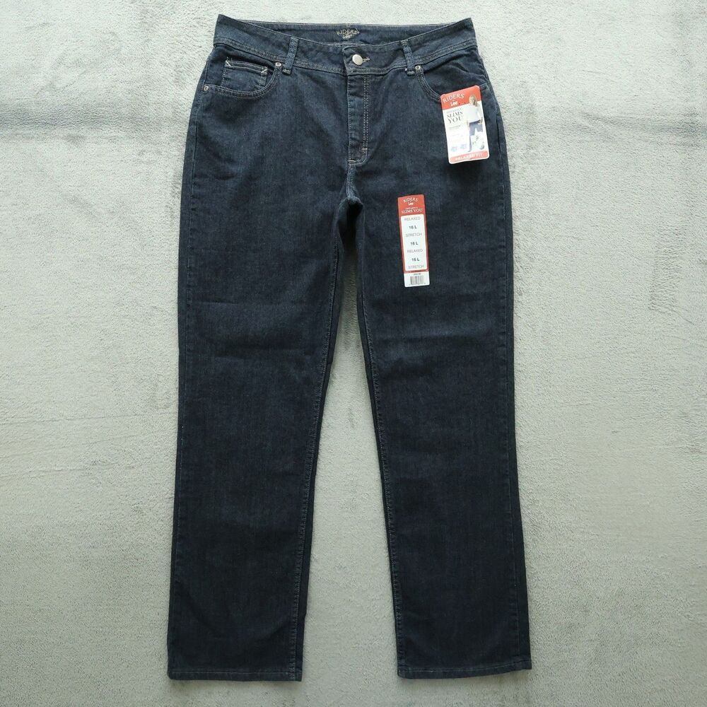 Riders By: Lee Jeans Women's 16L High-Rise Relaxed Straight Leg 34" Inseam NWT